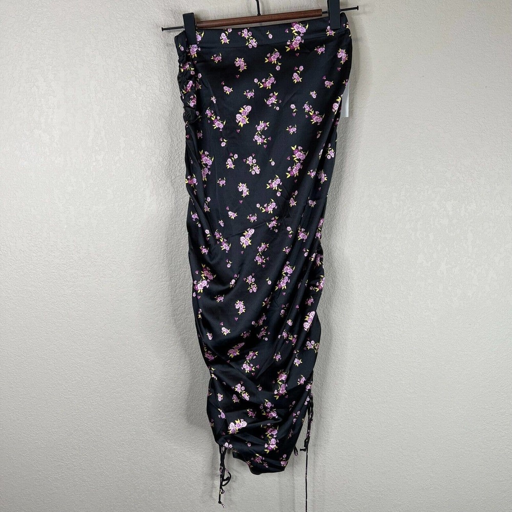 Love & Lemons Women Laramie Floral Midi Skirt Purple Small Fairy Core Delicate